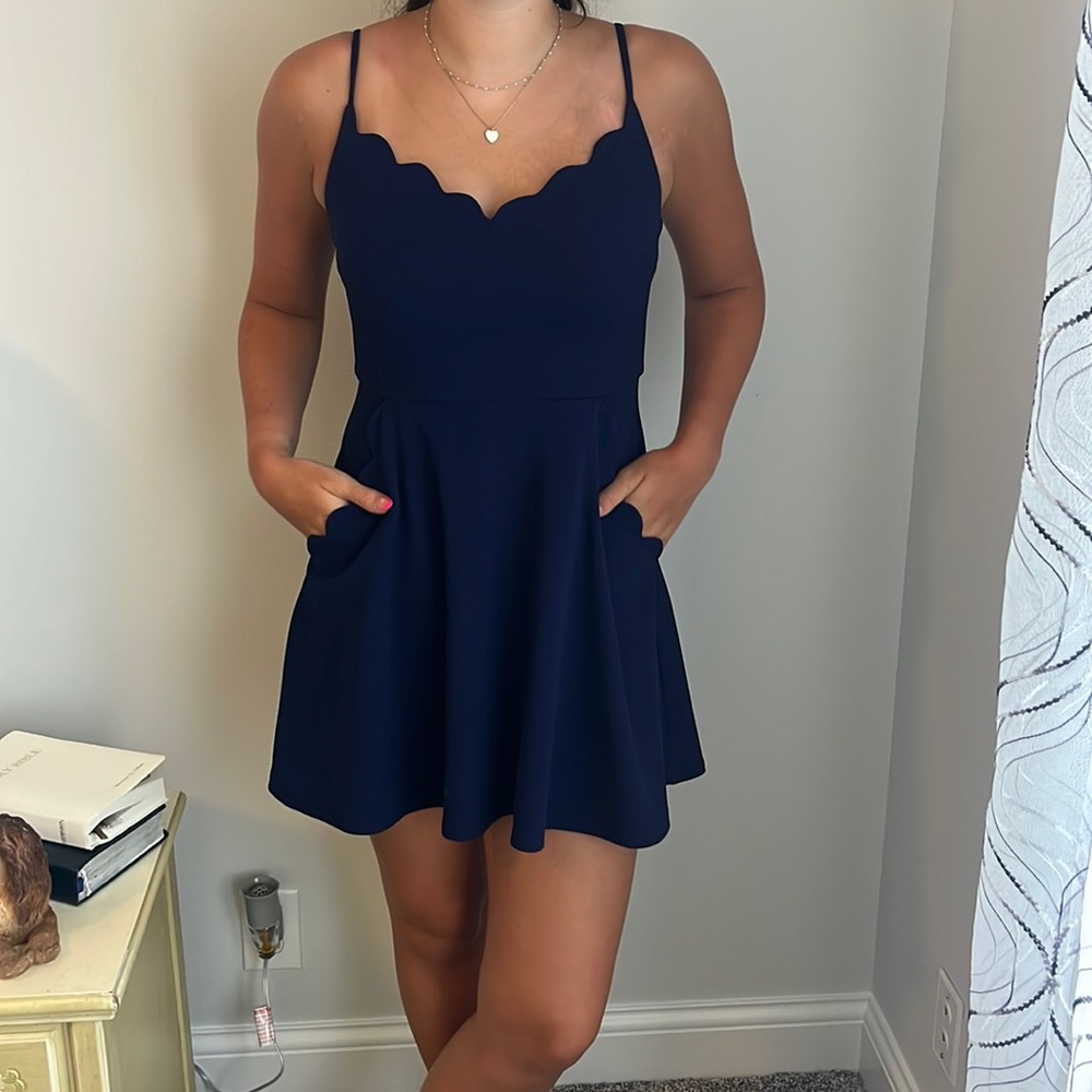 Navy homecoming dress